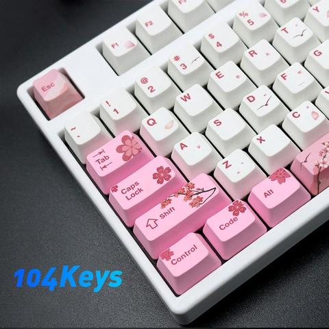 104 Keys Mechanical Keyboard Key Caps Pink Sakura Pattern Mechanical  Keyboard Replacement Keycap Key Caps Keyboard Accessories - Price history &  Review, AliExpress Seller - JM Digital Store